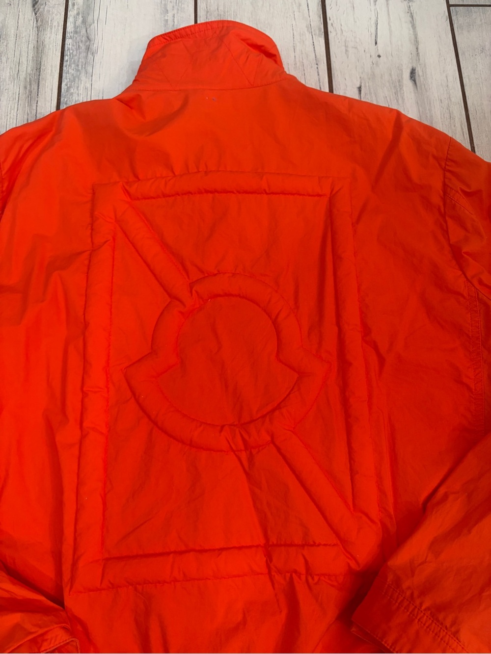 Moncler Bright Orange  Shell with Logo Patch